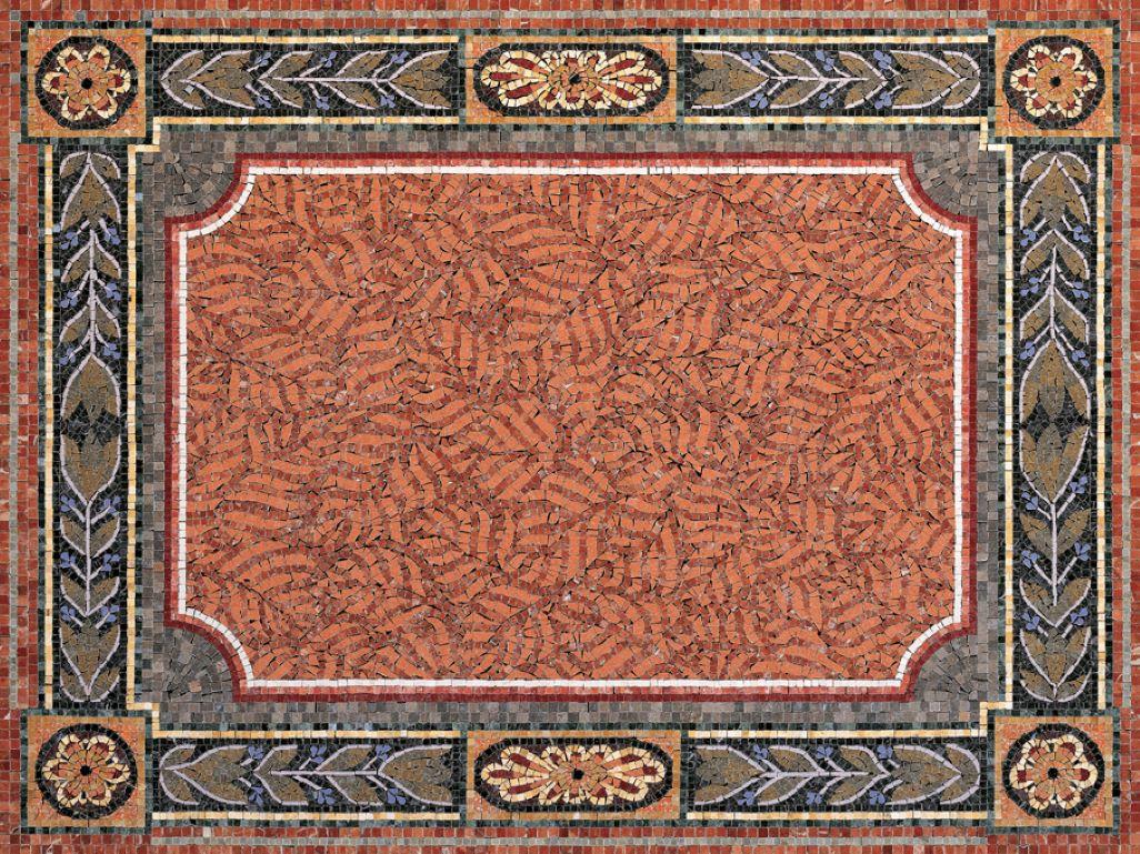 Handgefertigter handgefertigter Kunstmarmor-Mosaik-Teppich, Abmessungen und Farben anpassbar (Italienisch) im Angebot