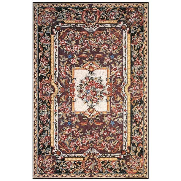 Handmade Artistic Marble Mosaic Rug Dimension and Colors Customizable ...