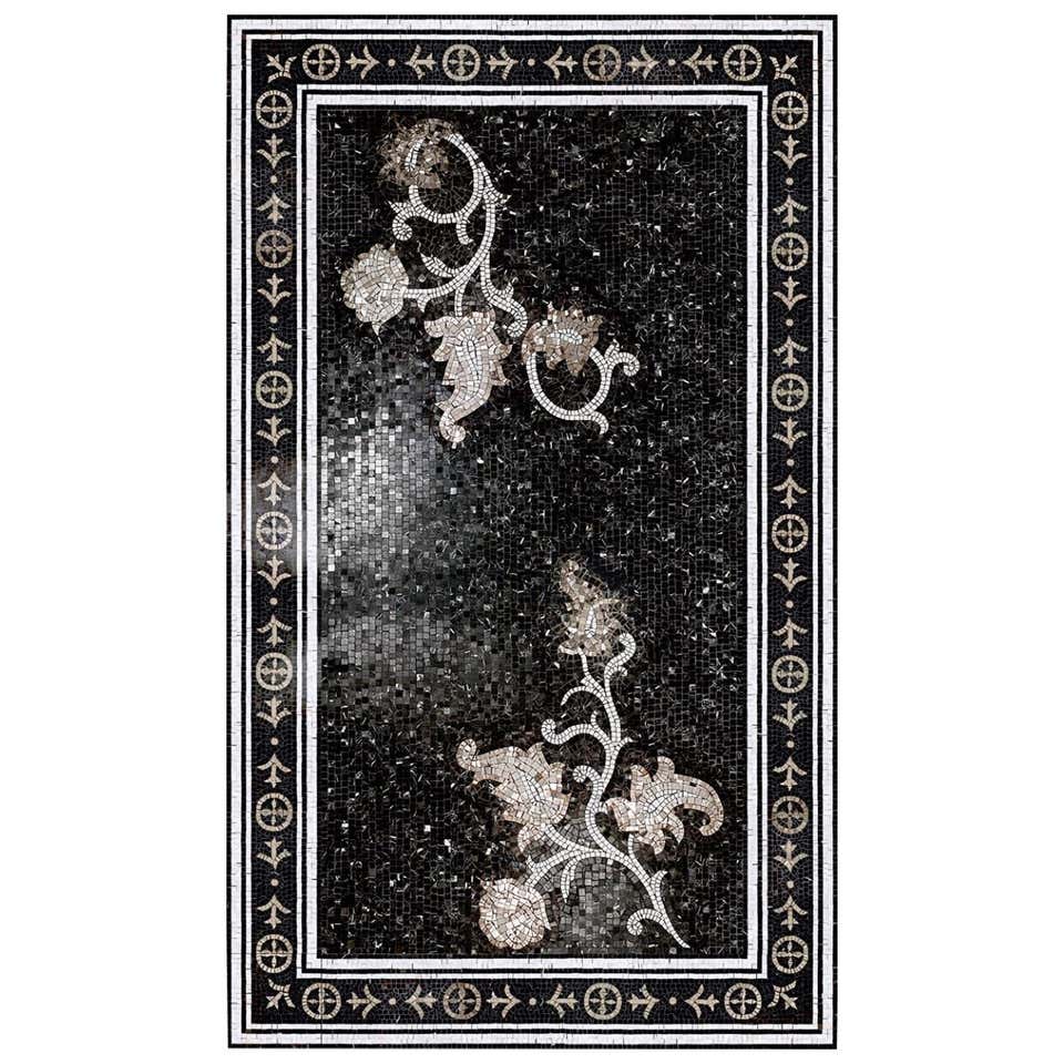 Handmade Artistic Marble Mosaic Rug Dimension and Colors Customizable ...