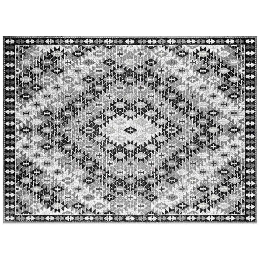 Handmade Artistic Marble Mosaic Rug Dimension and Colors Customizable