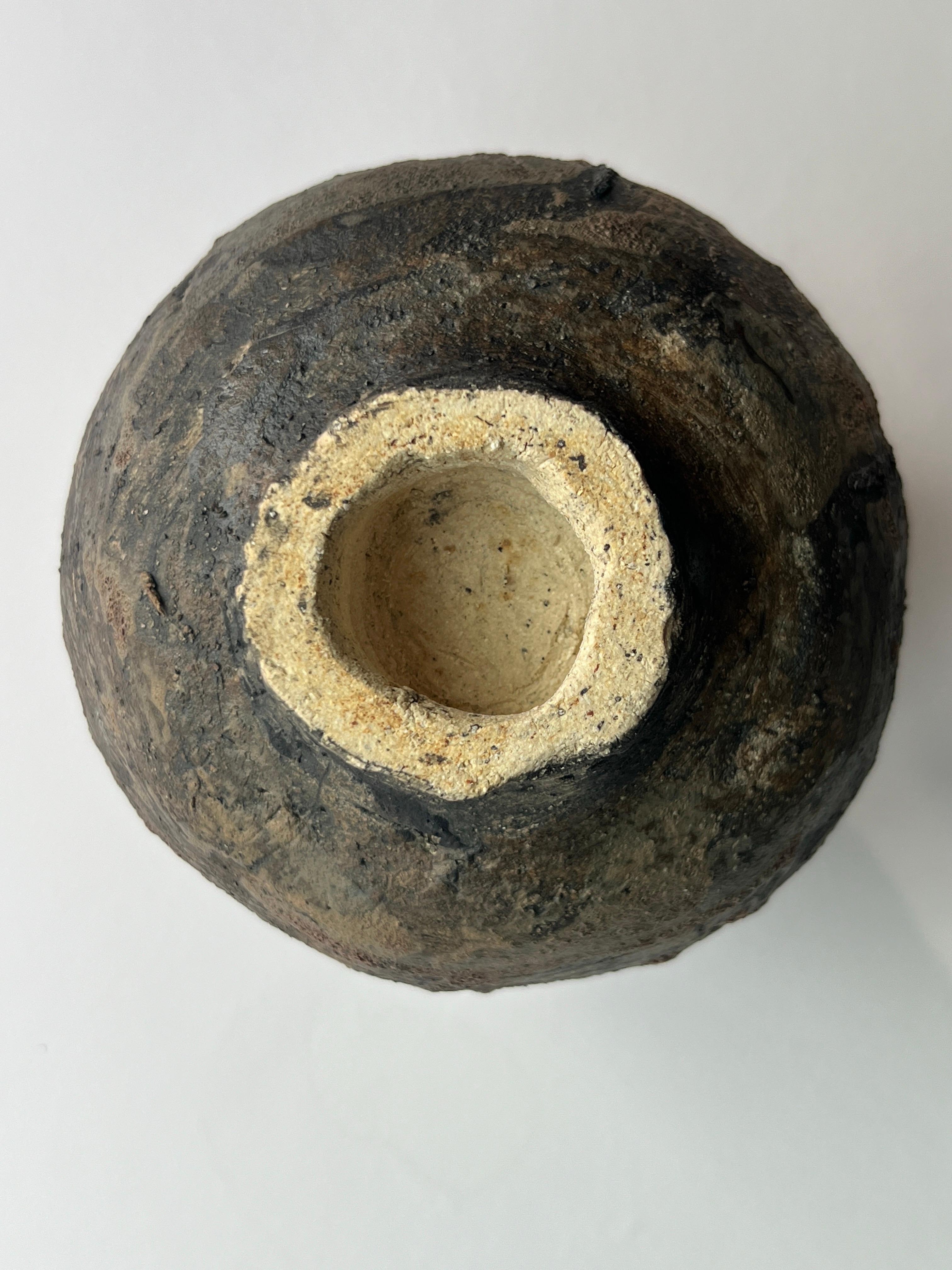 Fatto a mano Vaso di luna con scultura crepuscolare realizzata a mano in frassino smaltato in vendita