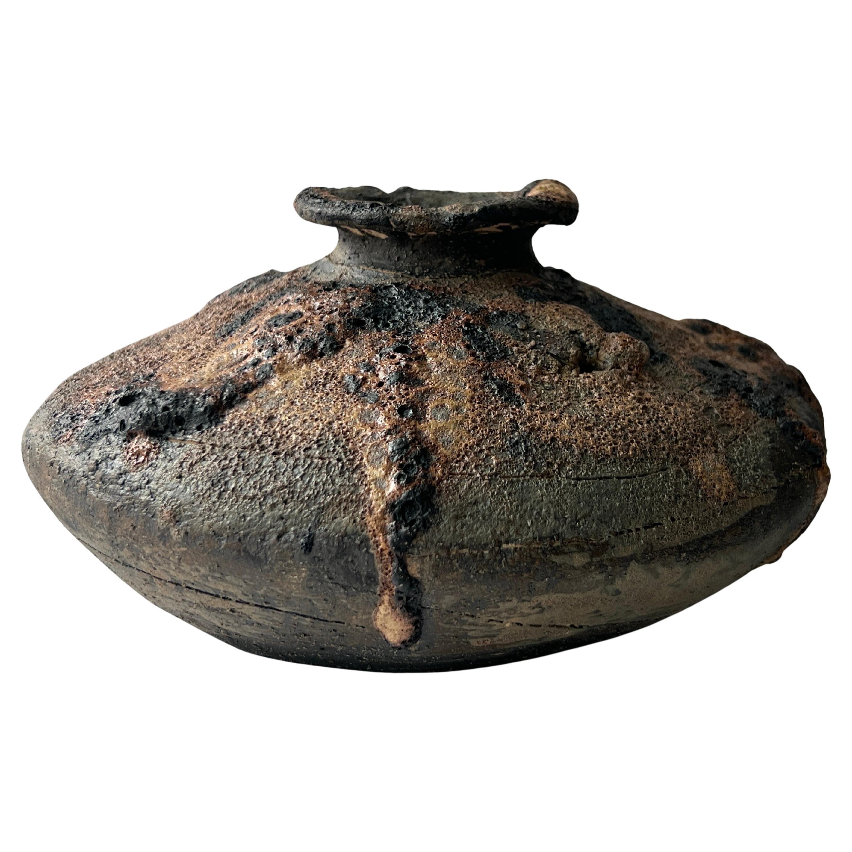 Vase Sculpture Crépuscule fait main en émail cendré