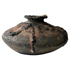 Handmade Ash Glaze Twilight Sculpture Vase