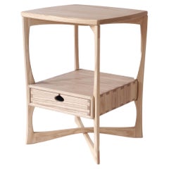 Table d'appoint Roke en frêne, table d'appoint/table de nuit moderne avec un tiroir par Arid