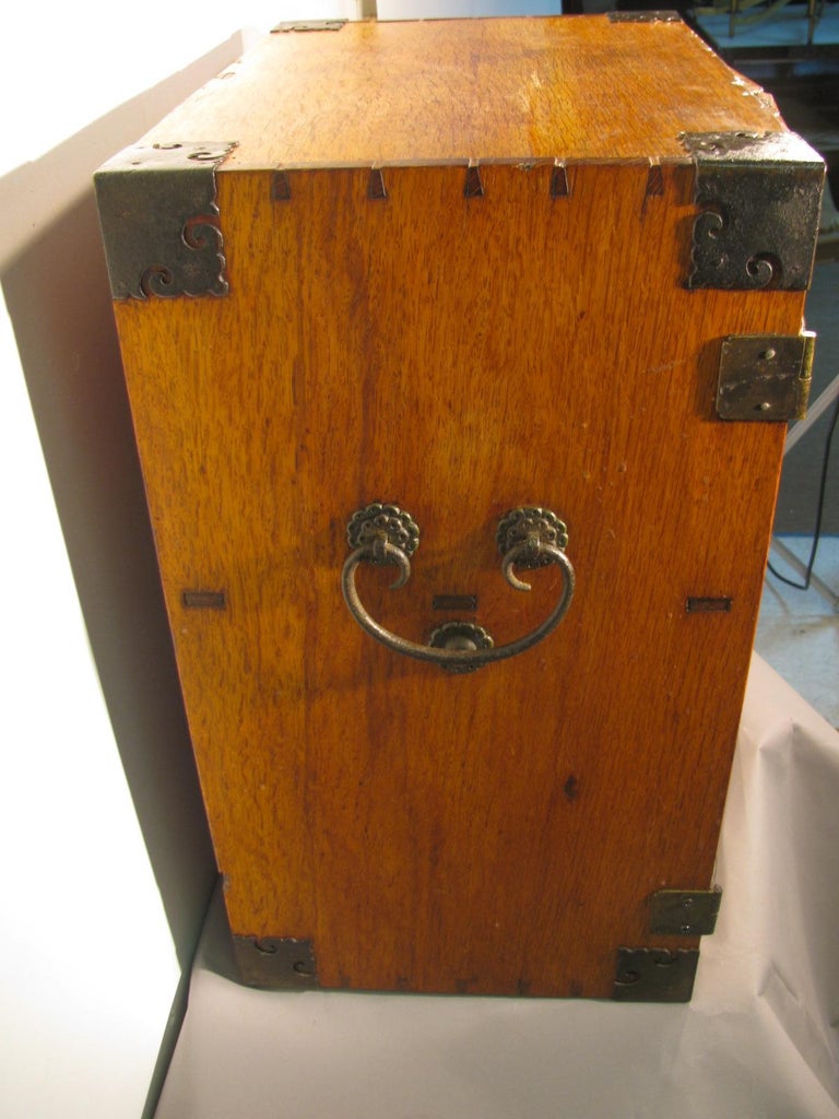 Handmade Antique Japanese Tansu Campaign Desk at 1stDibs