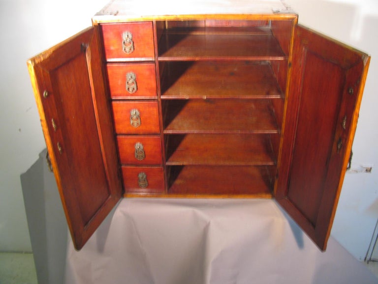 Handmade Antique Japanese Tansu Campaign Desk at 1stDibs