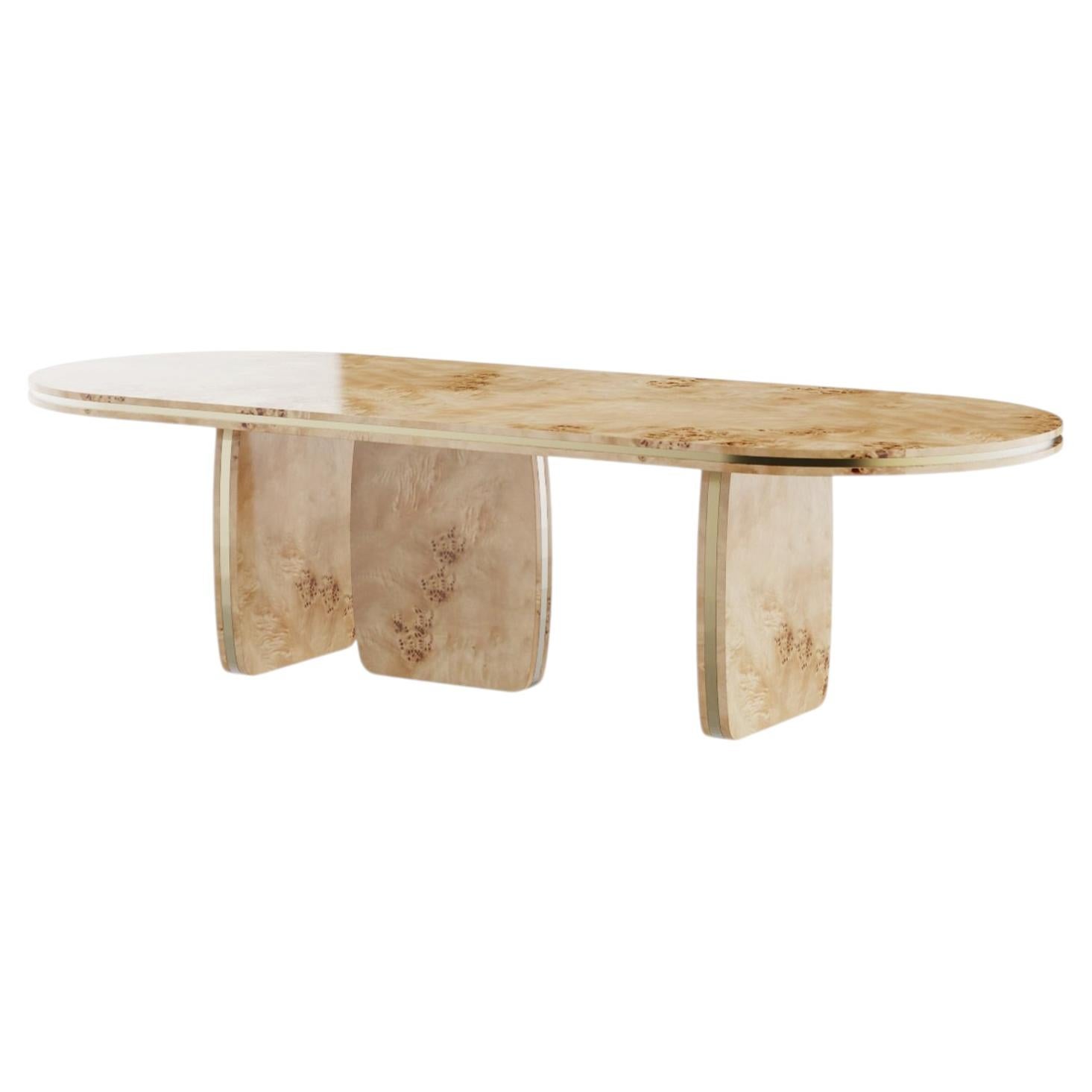 Handmade Assia Dining Table in Poplar Root Matte by Nolita Harbour