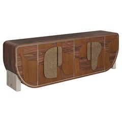 Handgefertigtes Aurore Sideboard aus Nussbaum und Kirschbaumholz von Nolita Harbour