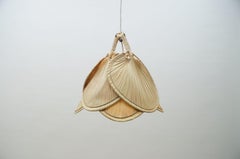 Handmade Bamboo and Rice Paper Hanging Lamp, 1960s Germany