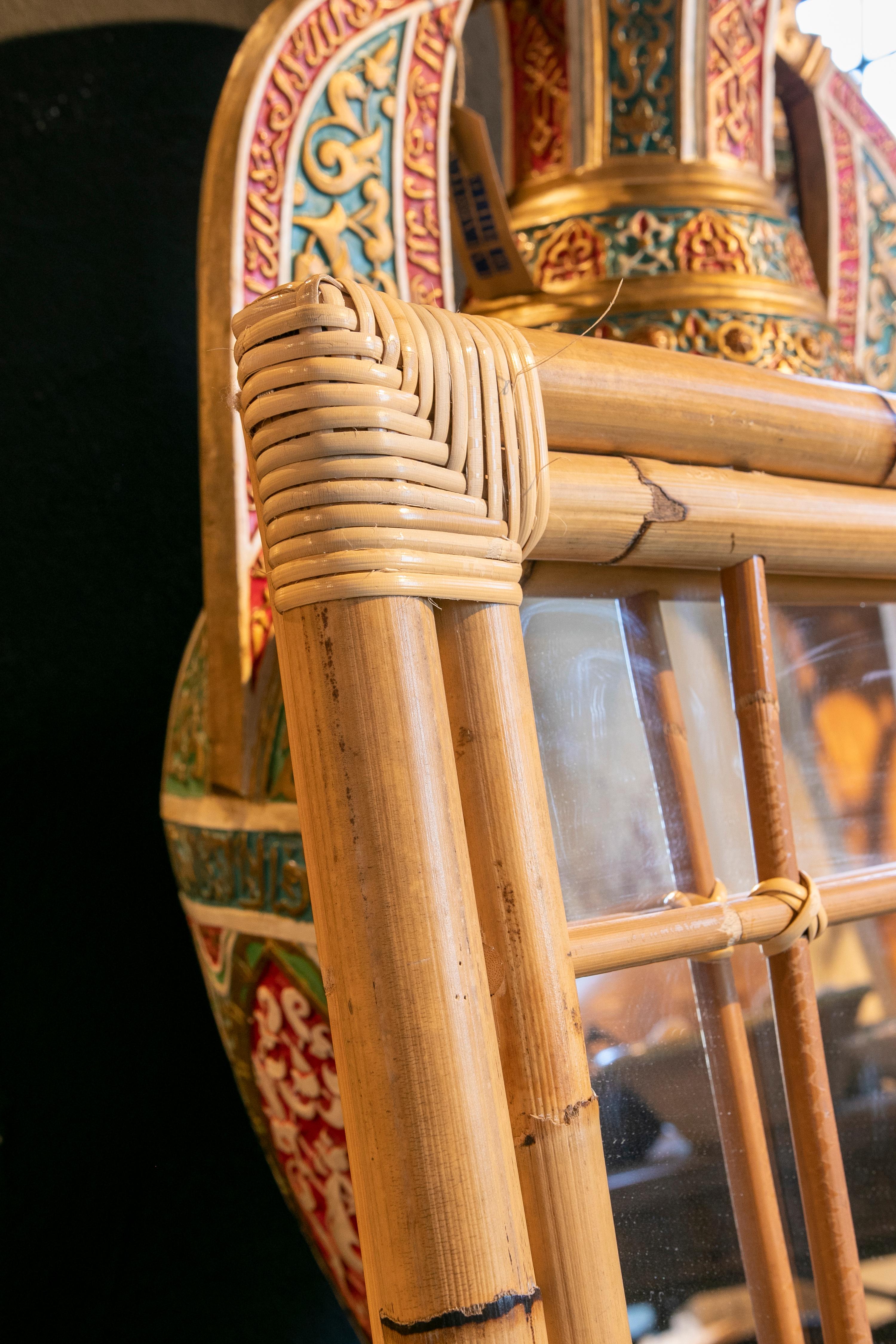 Contemporary Handmade Bamboo Mirror