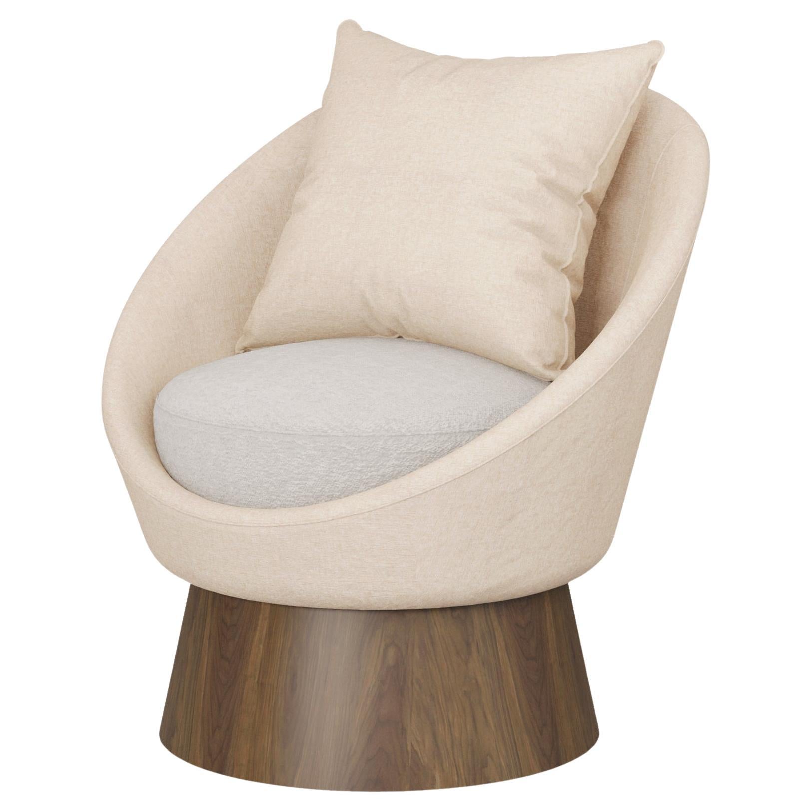 Chaise de salle à manger Basqui faite à la main en velours rembourré par Nolita Harbour
