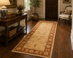 Handmade Beige Rug Wool Decorative Living Room Rug, Home Interior Floor Object