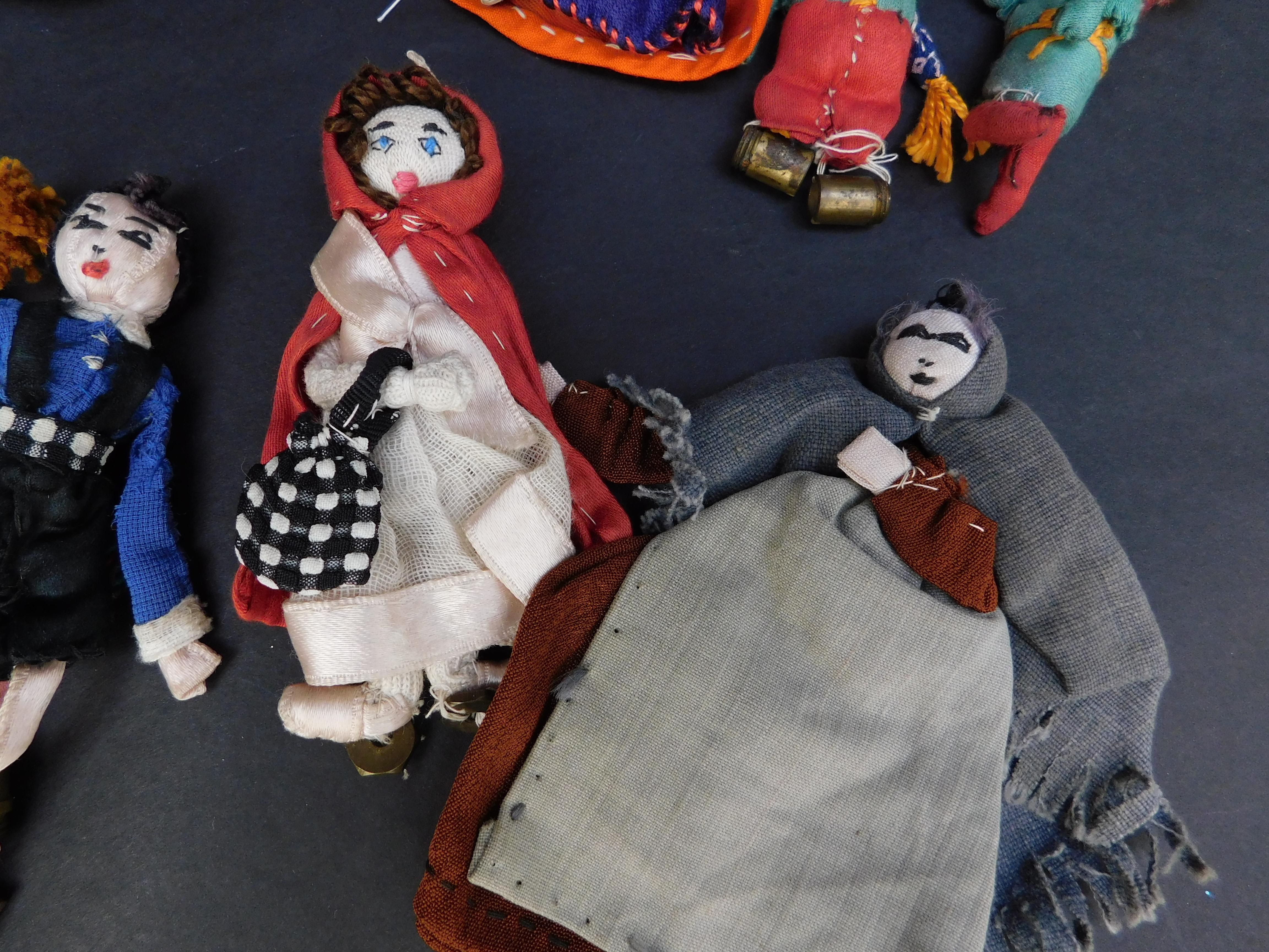 Handmade Belgian Folk Art Textile Marionette Dolls from Various Fairy Tales In Good Condition For Sale In Antwerp, BE
