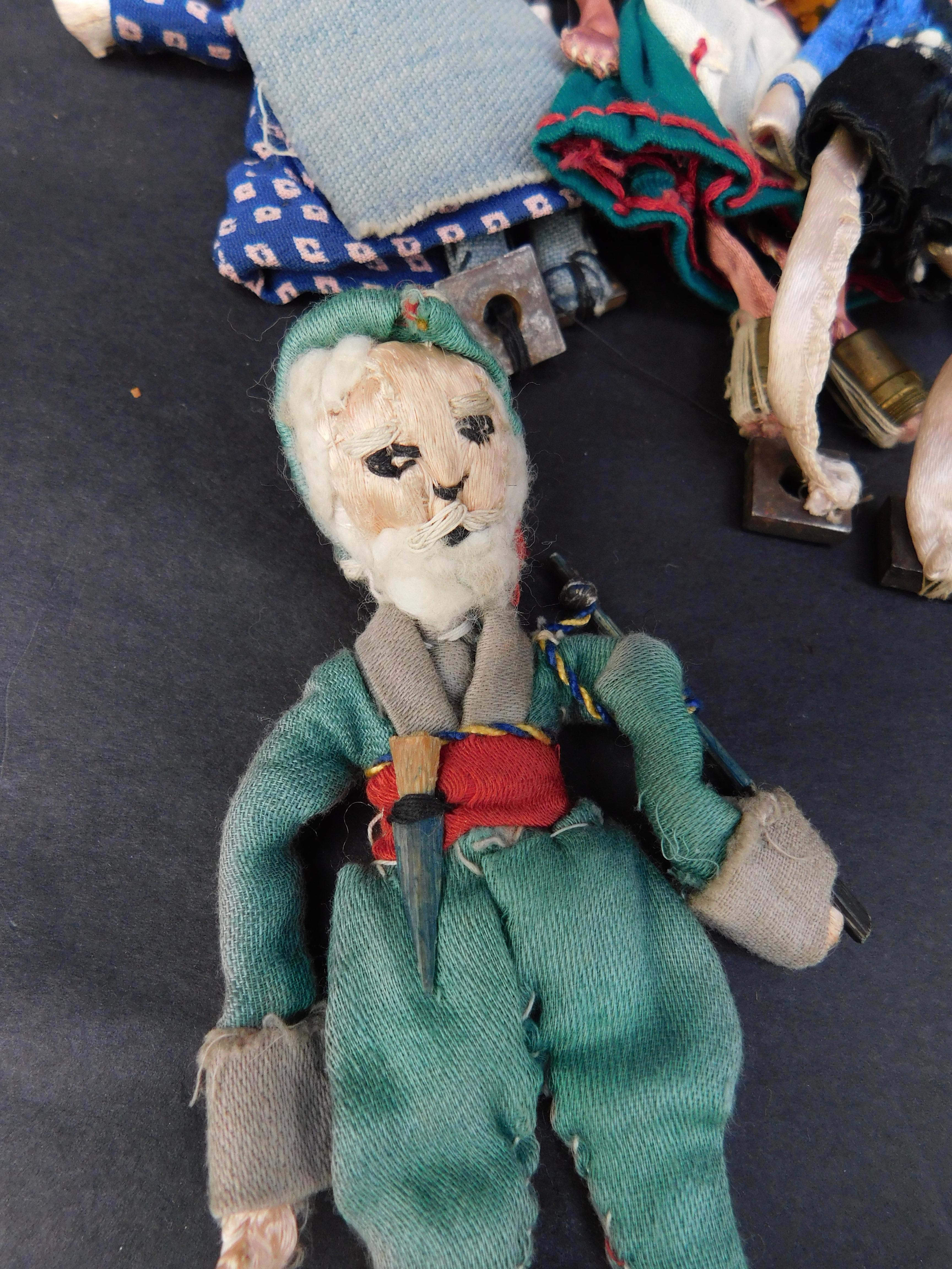 Handmade Belgian Folk Art Textile Marionette Dolls from Various Fairy Tales For Sale 1