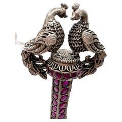 Campana fatta a mano in argento con rubino naturale RARO!