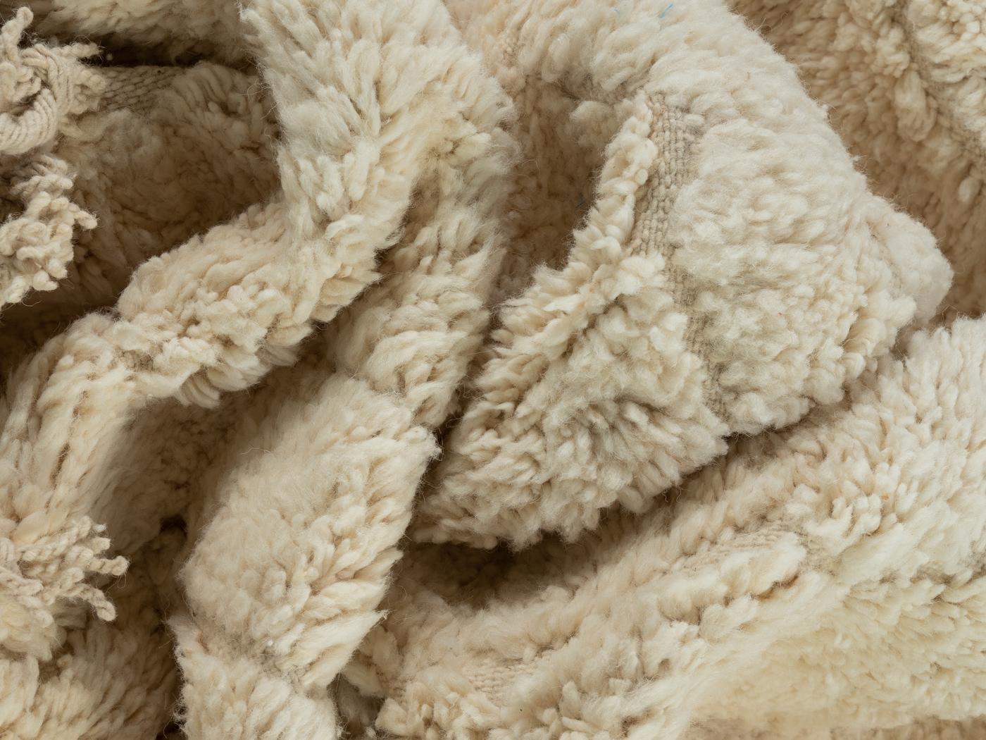 Handmade Berber Rug 100% Wool Beni Ourain For Sale 2