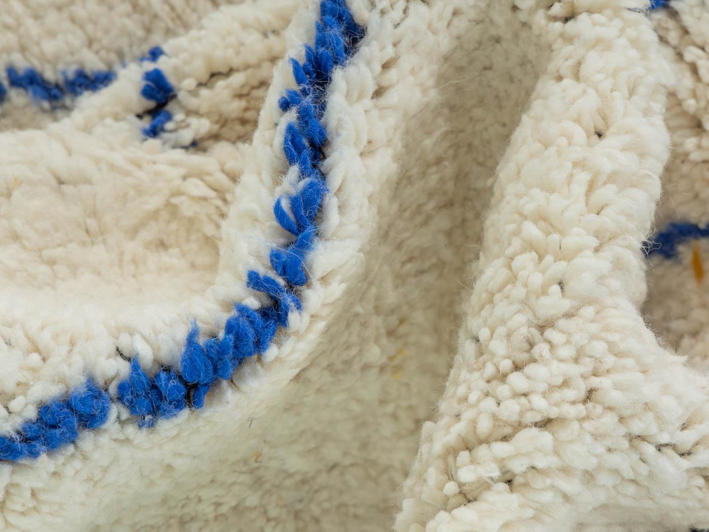 Handgefertigter Berberteppich aus 100 % Wolle Beni Ourain Marokkanisch im Angebot 2