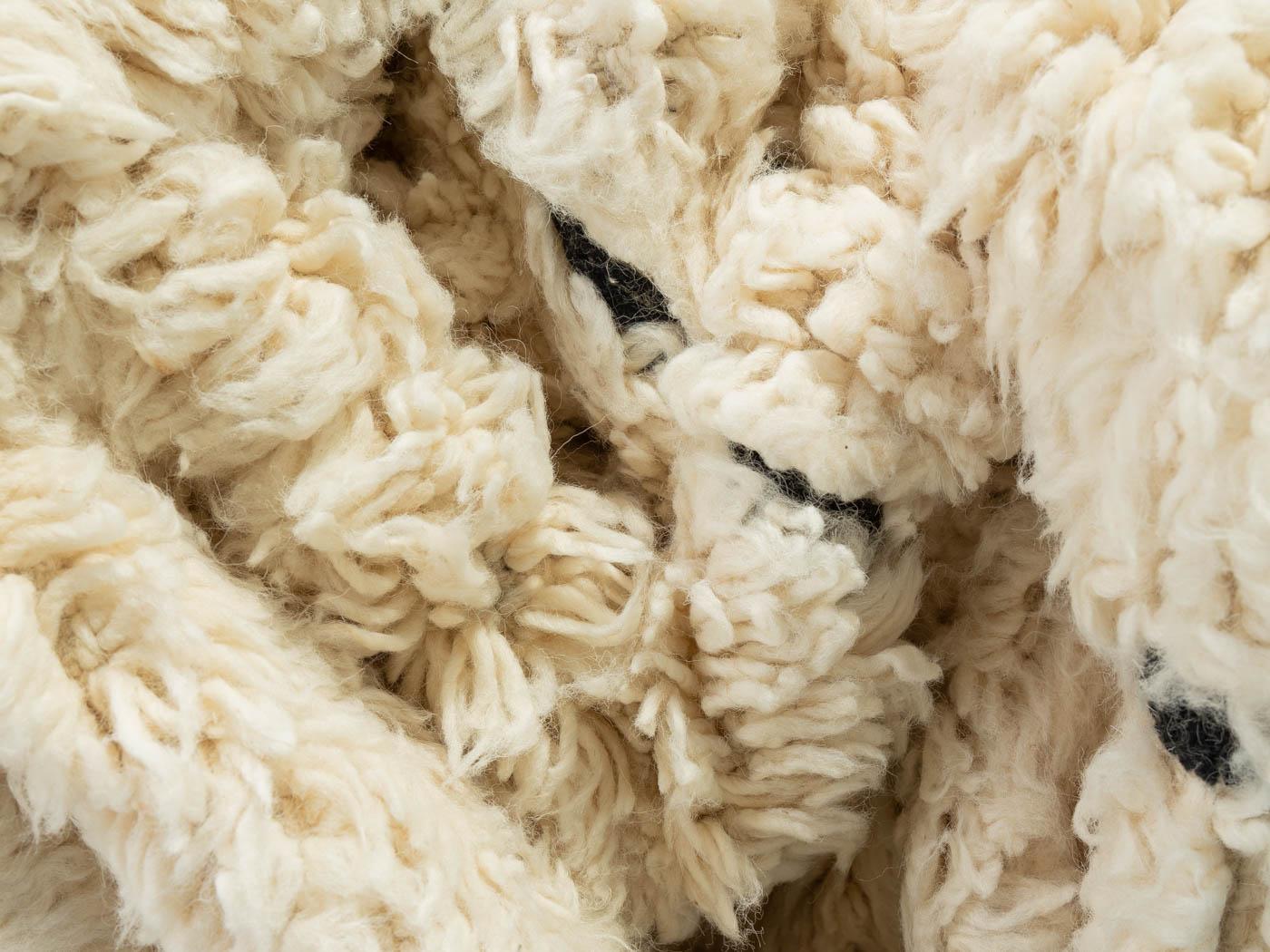 Handgefertigter Berberteppich 100% Wolle Marokkanisch Beni Ourain (21. Jahrhundert und zeitgenössisch) im Angebot