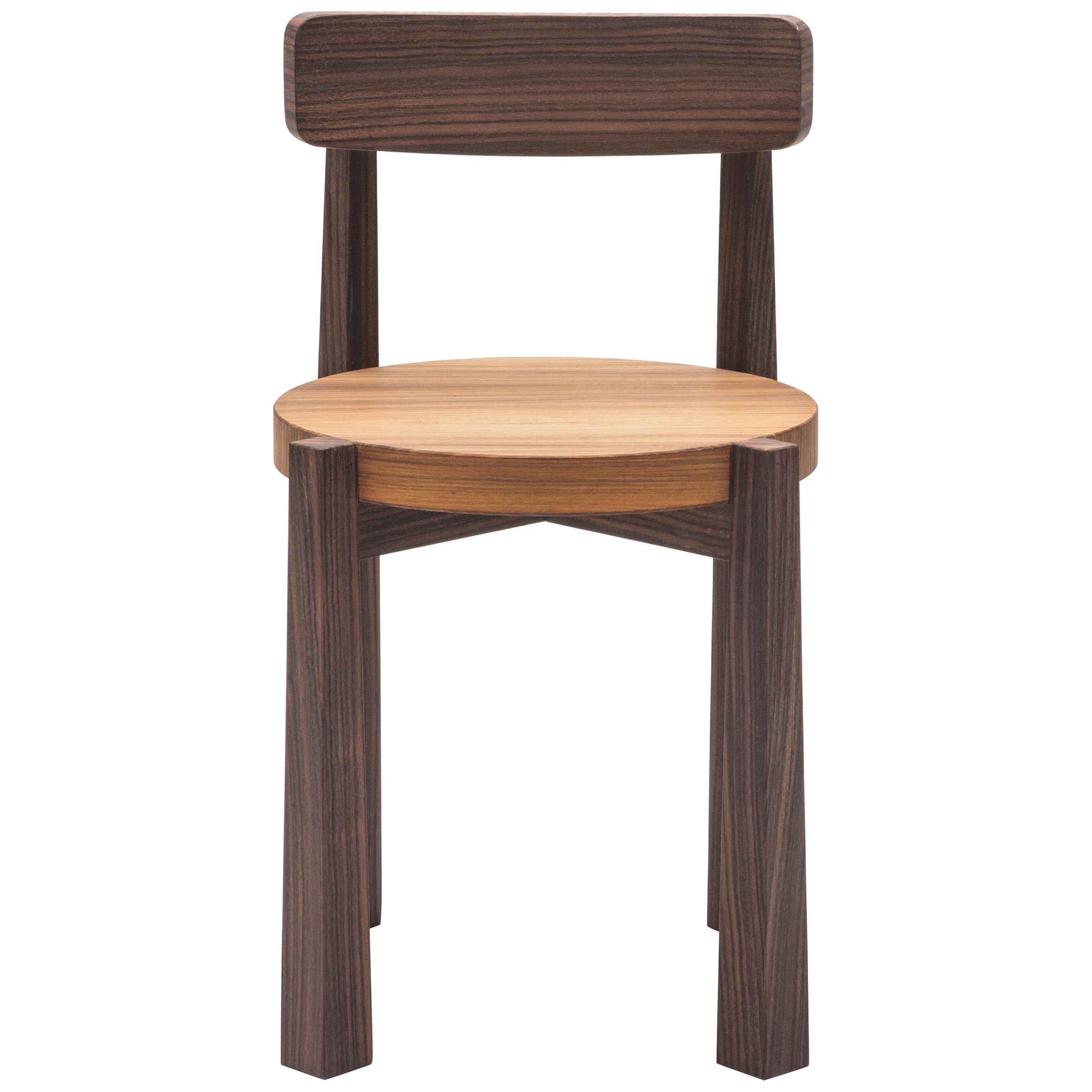 Handmade Bespoke Wooden Dining Chair Sediolina For Sale