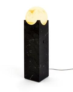 Handmade Big Eclipse Lamp in Black Marquina Marble