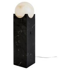 Handmade Big Eclipse Lamp in Black Marquina Marble