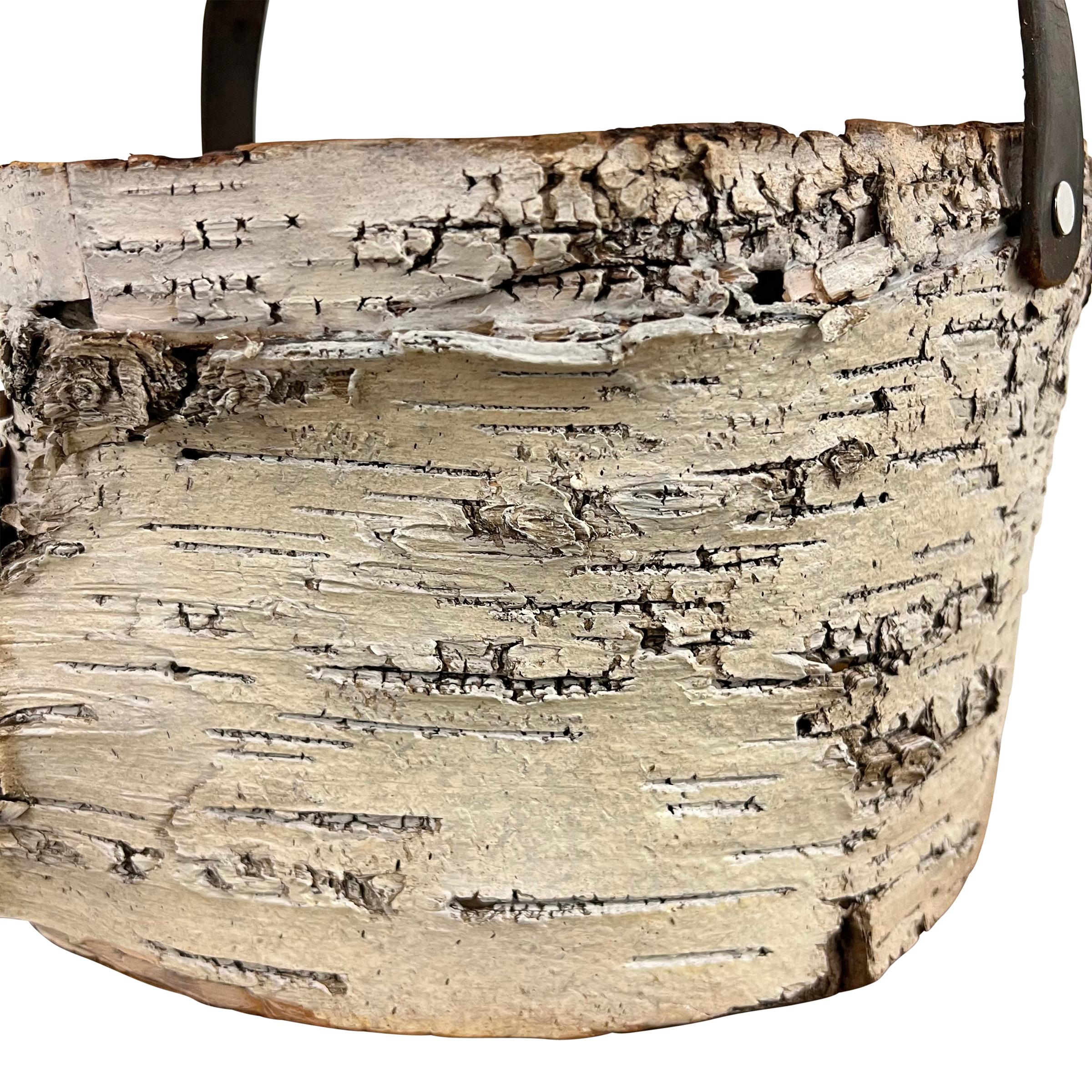 Handmade Birch Bark Bucket For Sale 3