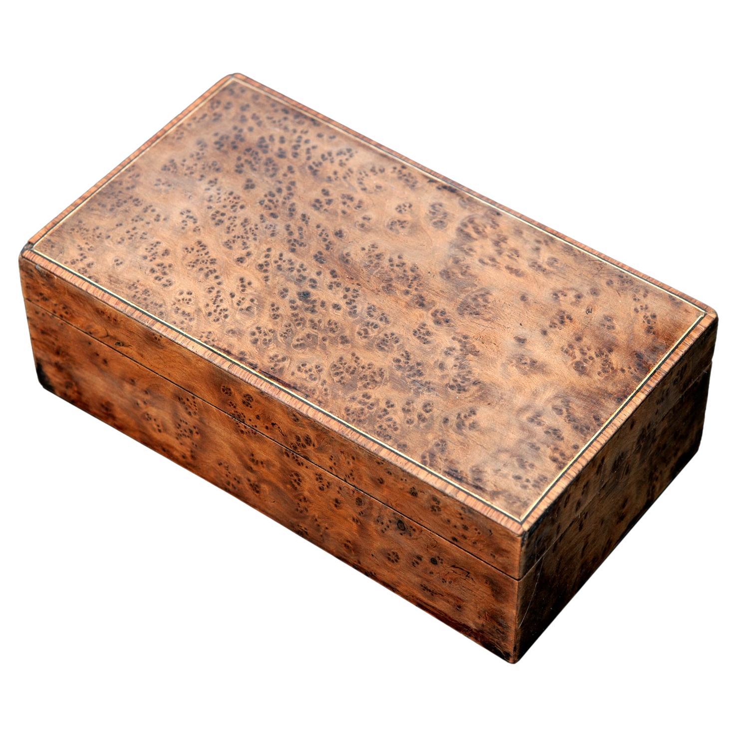 Handmade Birdseye Maple Inlaid Lidded Box