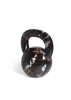Handmade Black & Gold Marble Kettlebell
