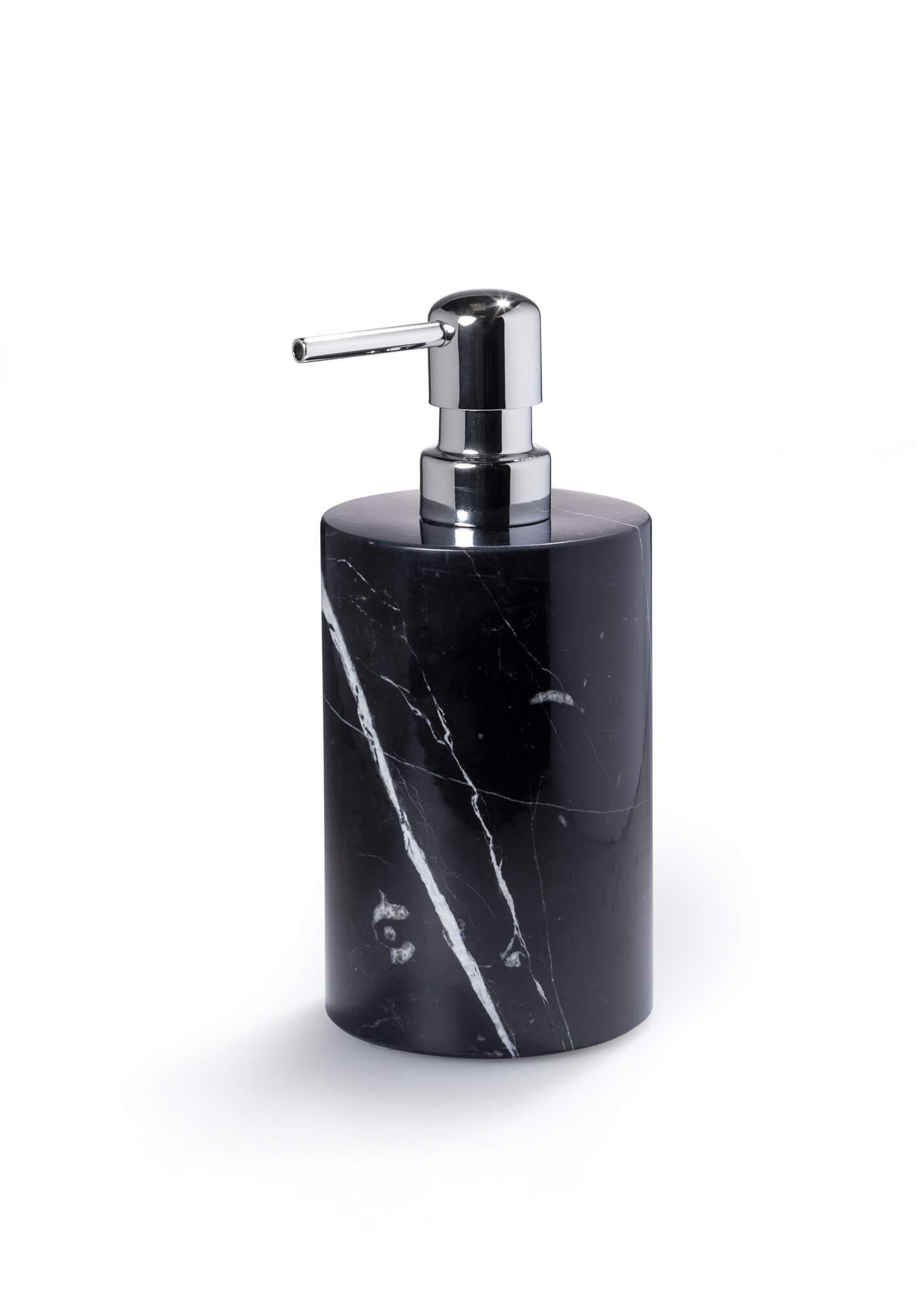 Czech Handmade Black Marquina Marble Bathroom Set