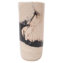 Handmade Black + White Ceramic Abstract Splash Vase by Fizzy Ceramics