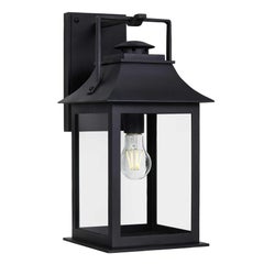 Handmade Black Wrought Iron Craftsman Wall Lantern– Mission Style Outdoor Sconce