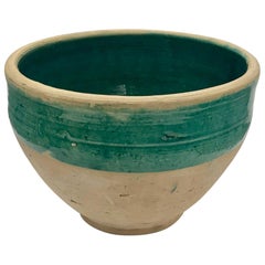 Handmade Blue-Green Rustic Farmhouse Glazed Terracotta Pot /Planter /Large Bowl