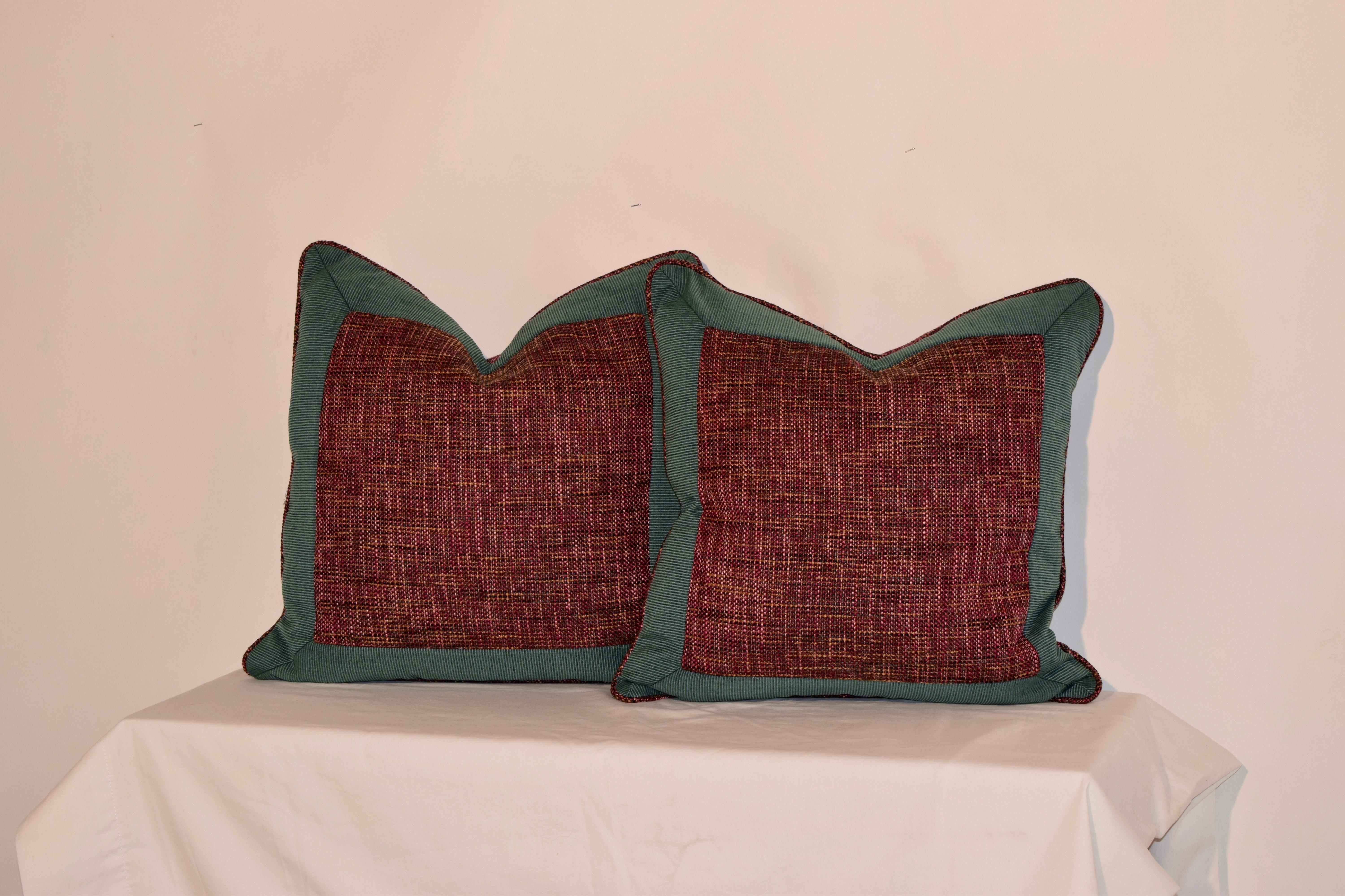 Modern Handmade Bordered Pillows For Sale