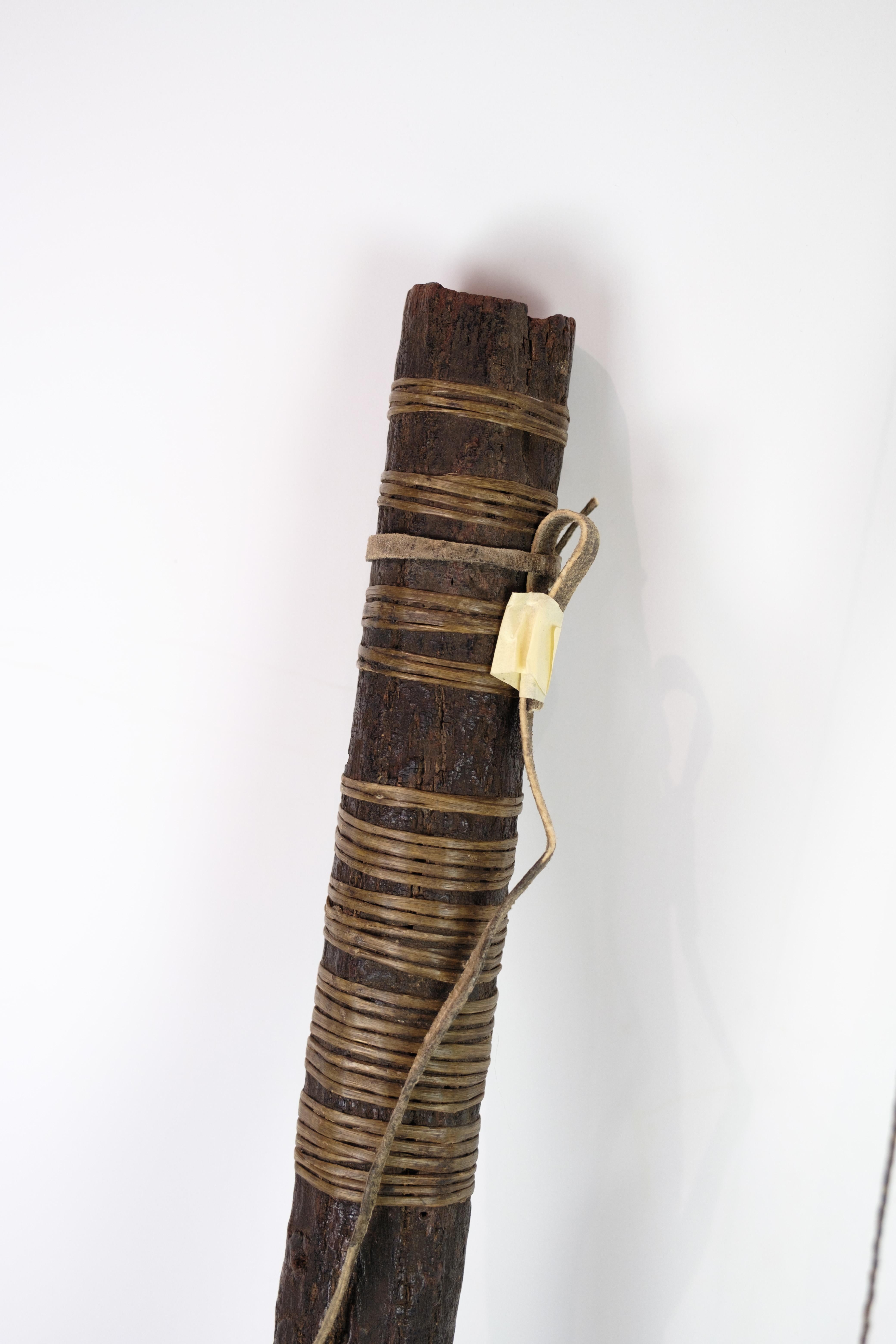 Early 20th Century Handmade Bow & Arrow Sheath Made In Natural Materials & Wood From Africa For Sale