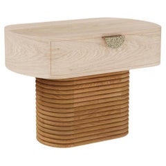 Comodino Bram fatto a mano in rovere scanalato di Nolita Oak