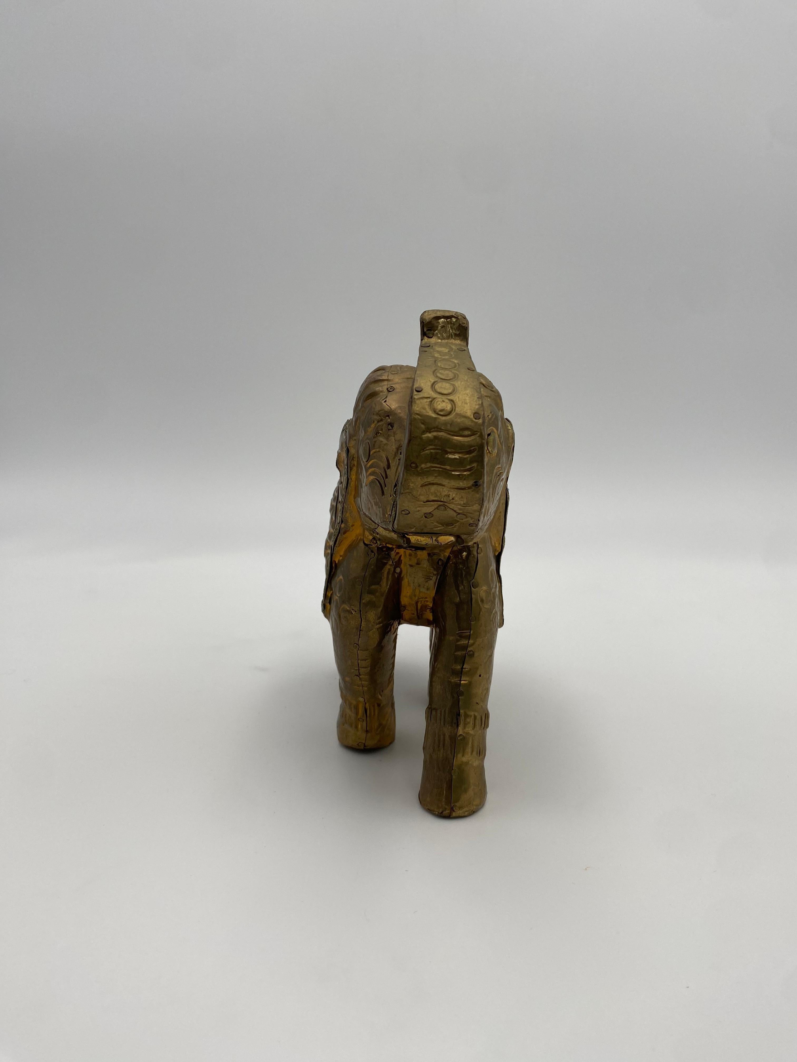 Handmade Brass Clad Elephant For Sale 6