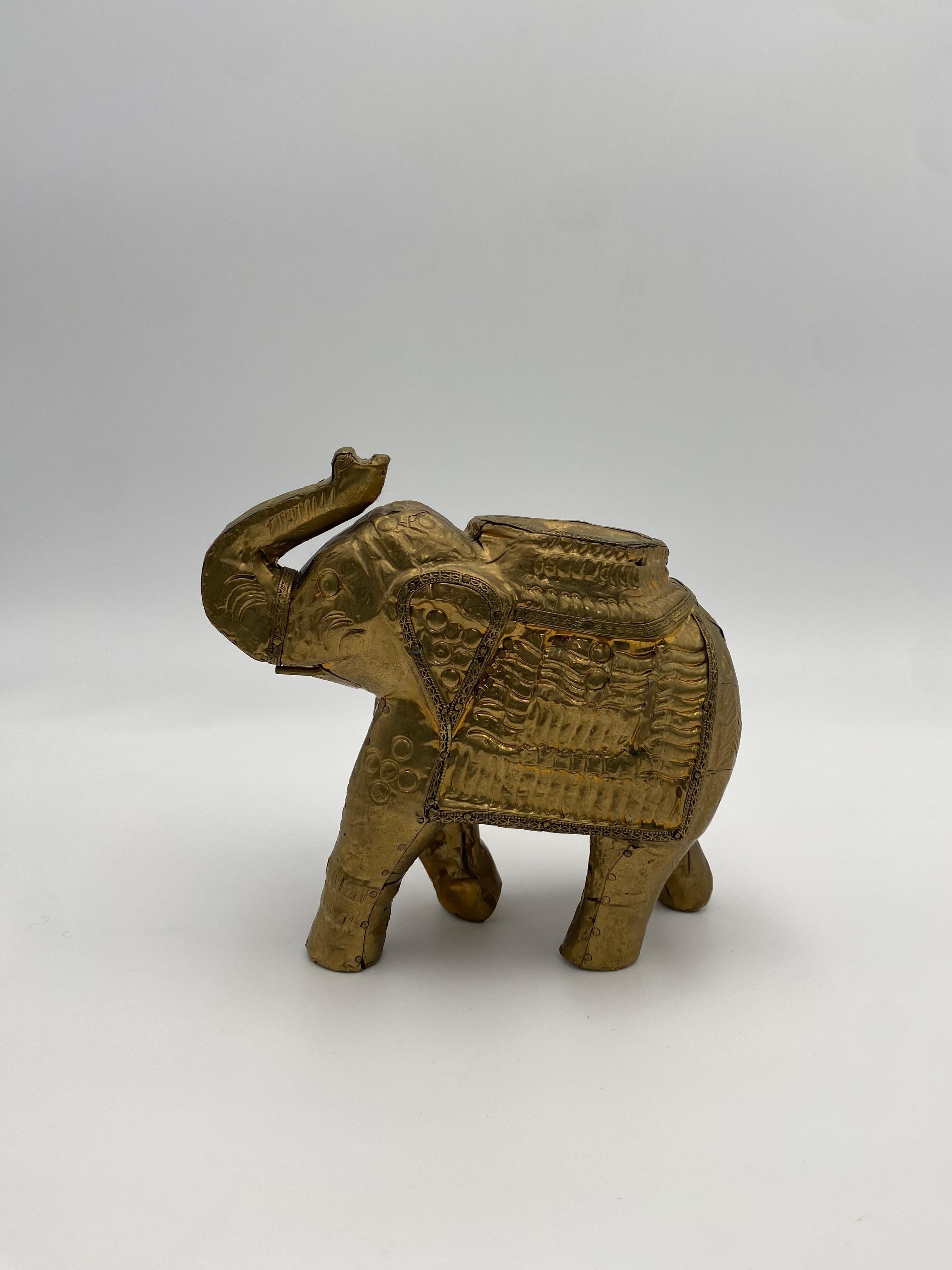 Handmade Brass Clad Elephant For Sale 10