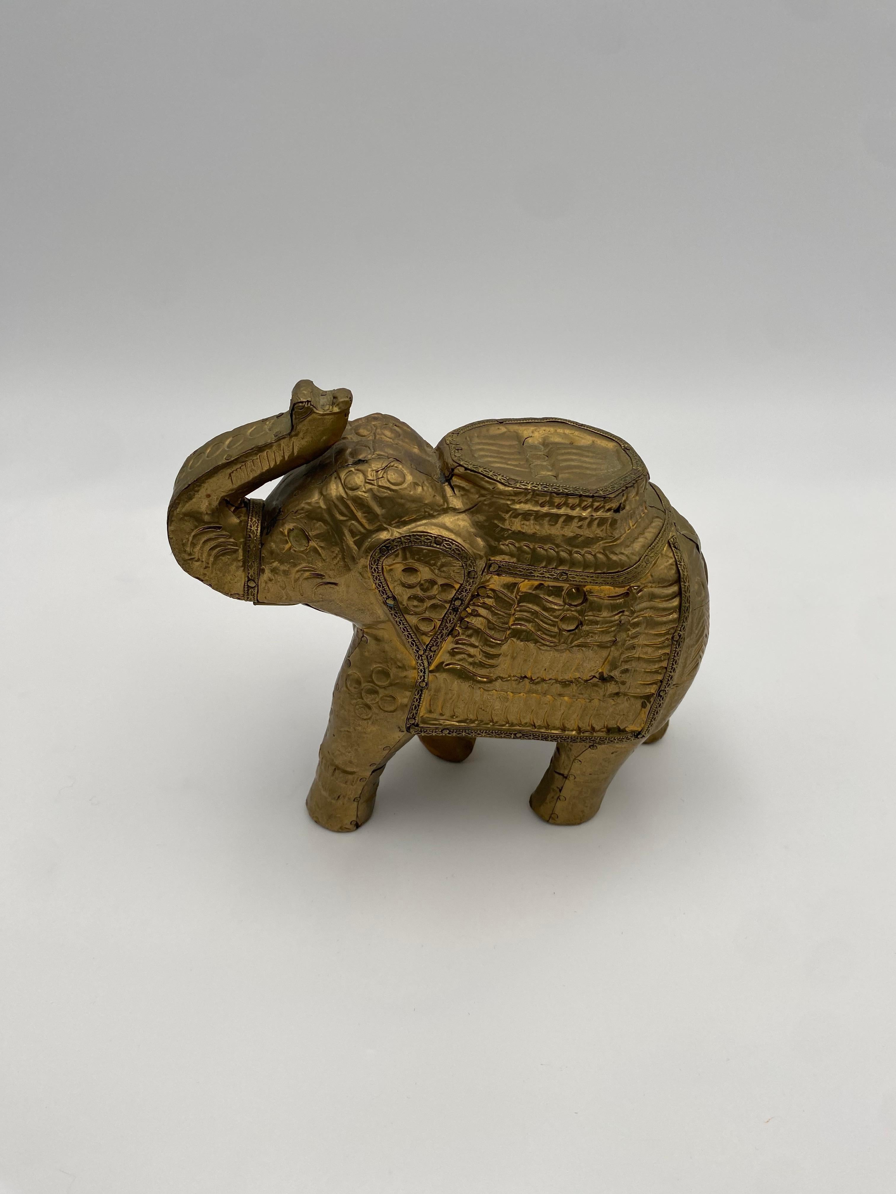 Handmade Brass Clad Elephant For Sale 11