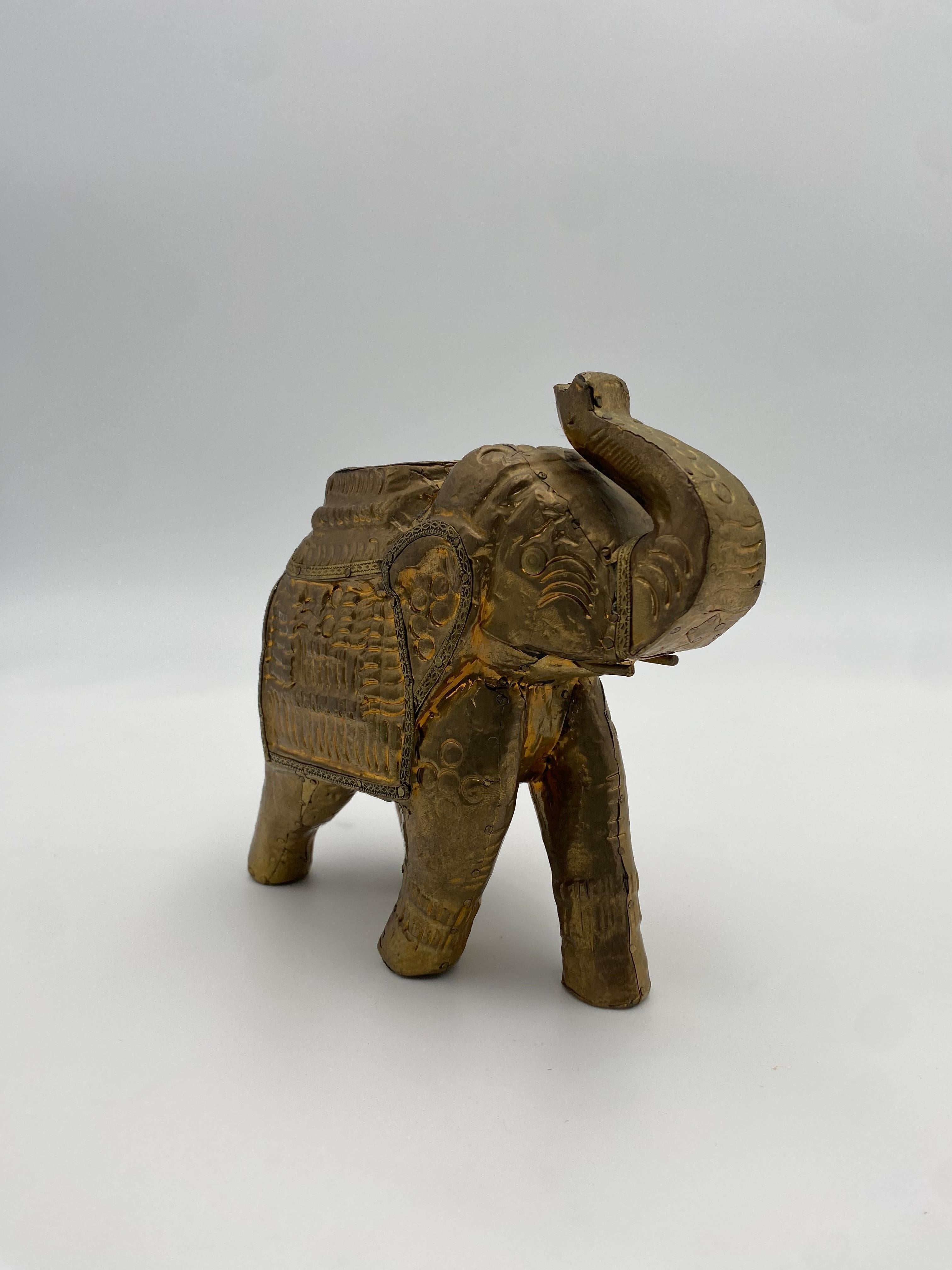 Handmade Brass Clad Elephant For Sale 1