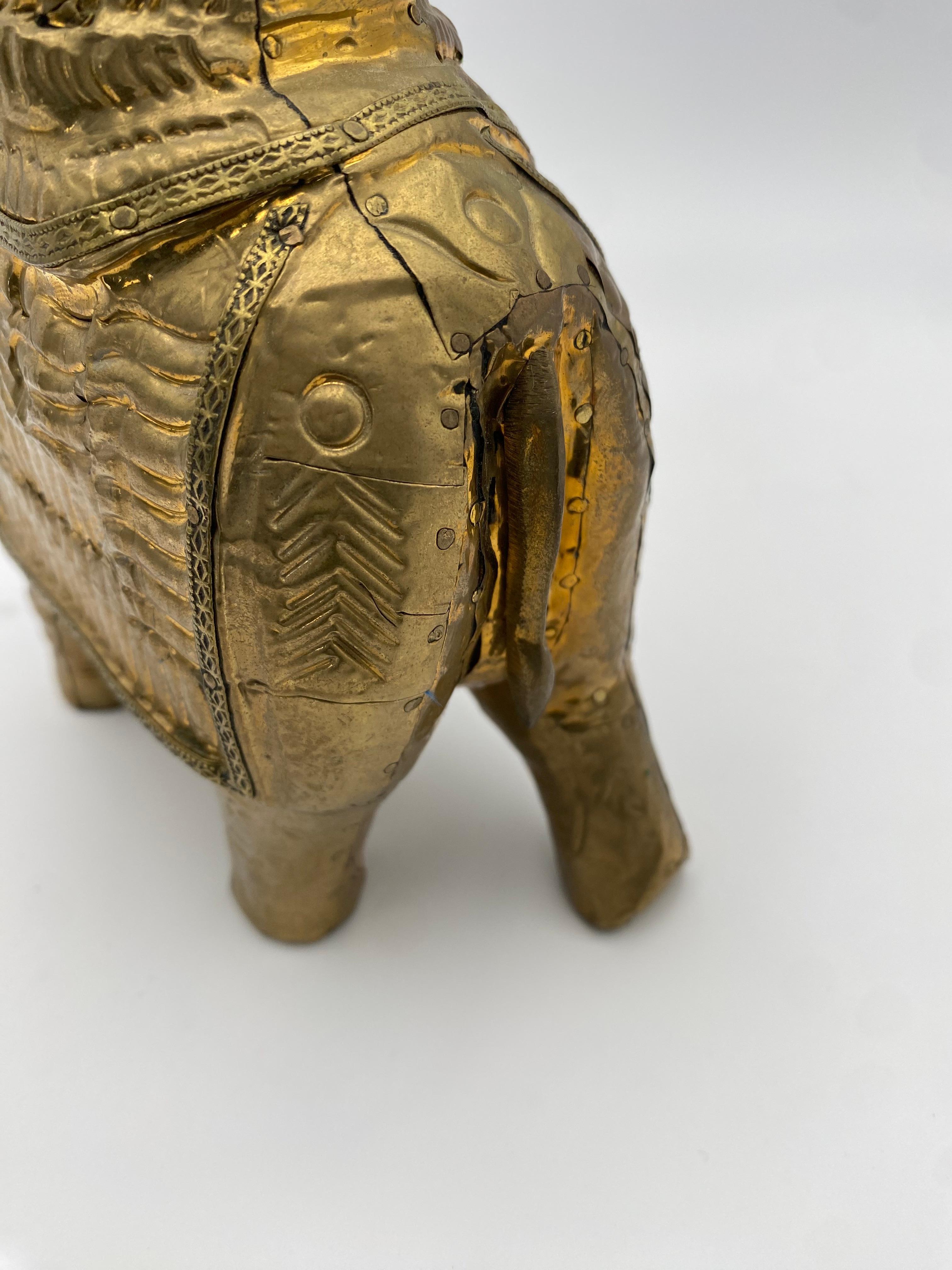 Handmade Brass Clad Elephant For Sale 2