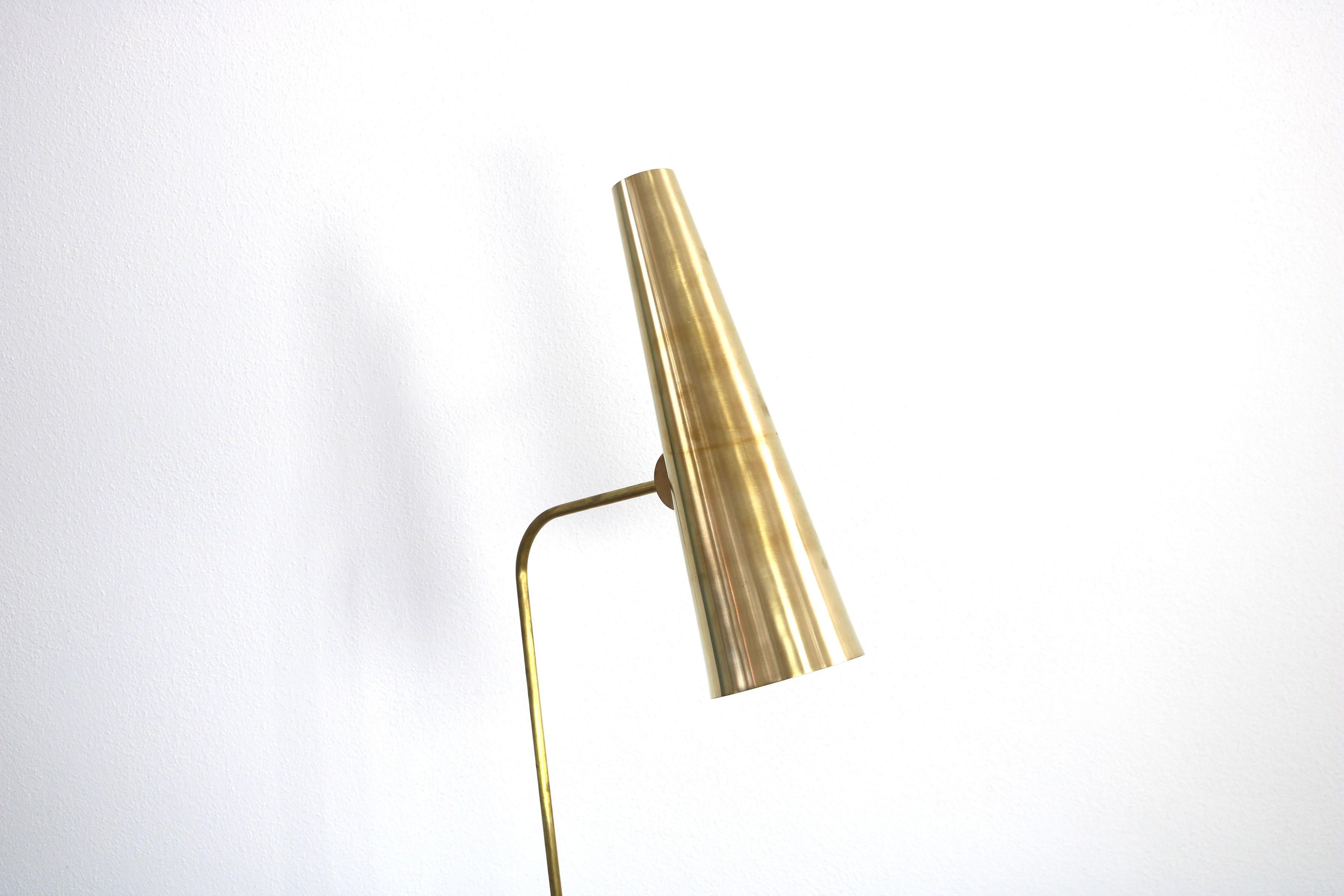 Hand-Crafted Claudio Brocchini Handmade Brass Floor Lamp Model 