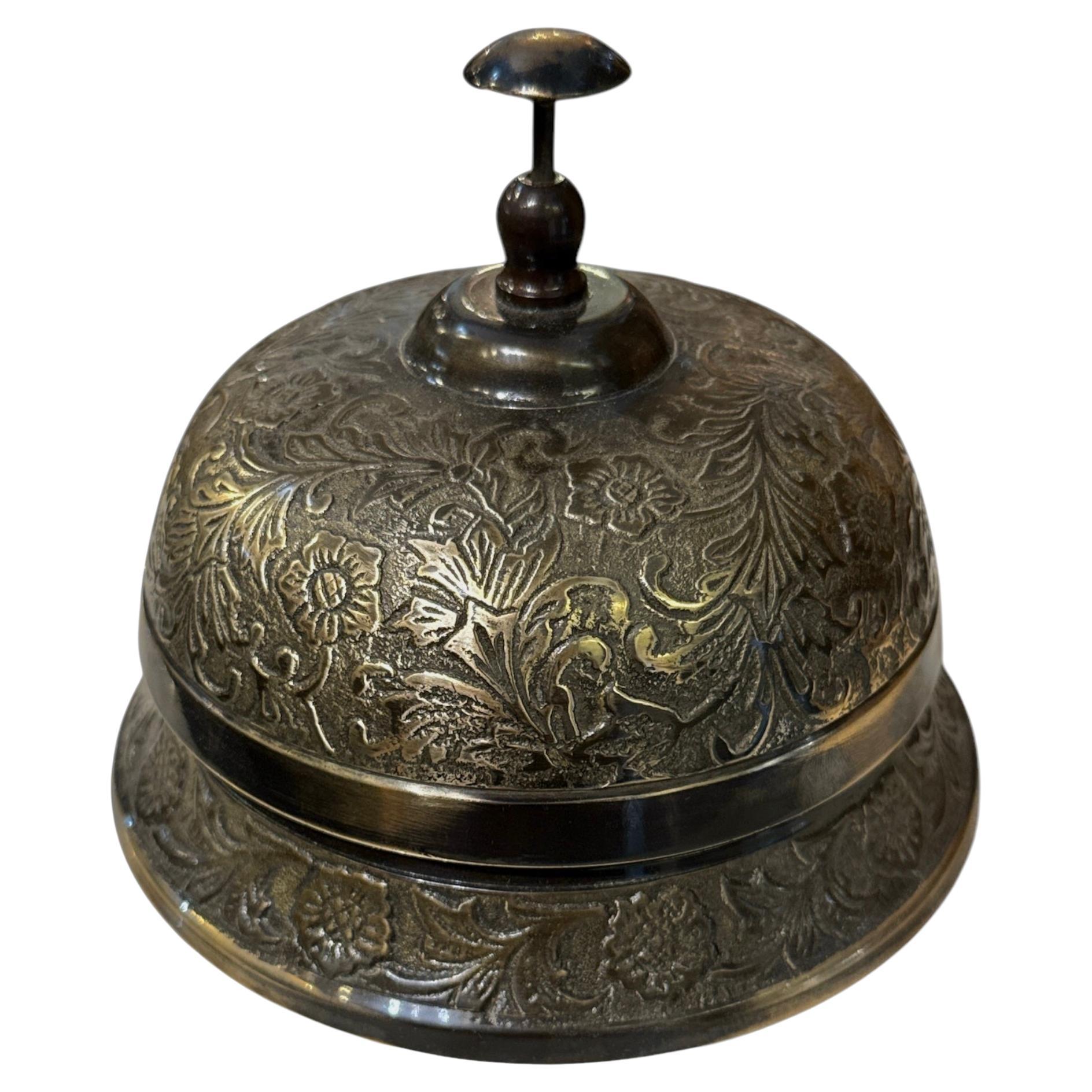 Handmade Brass Ornate Hotel Front Desk Bell