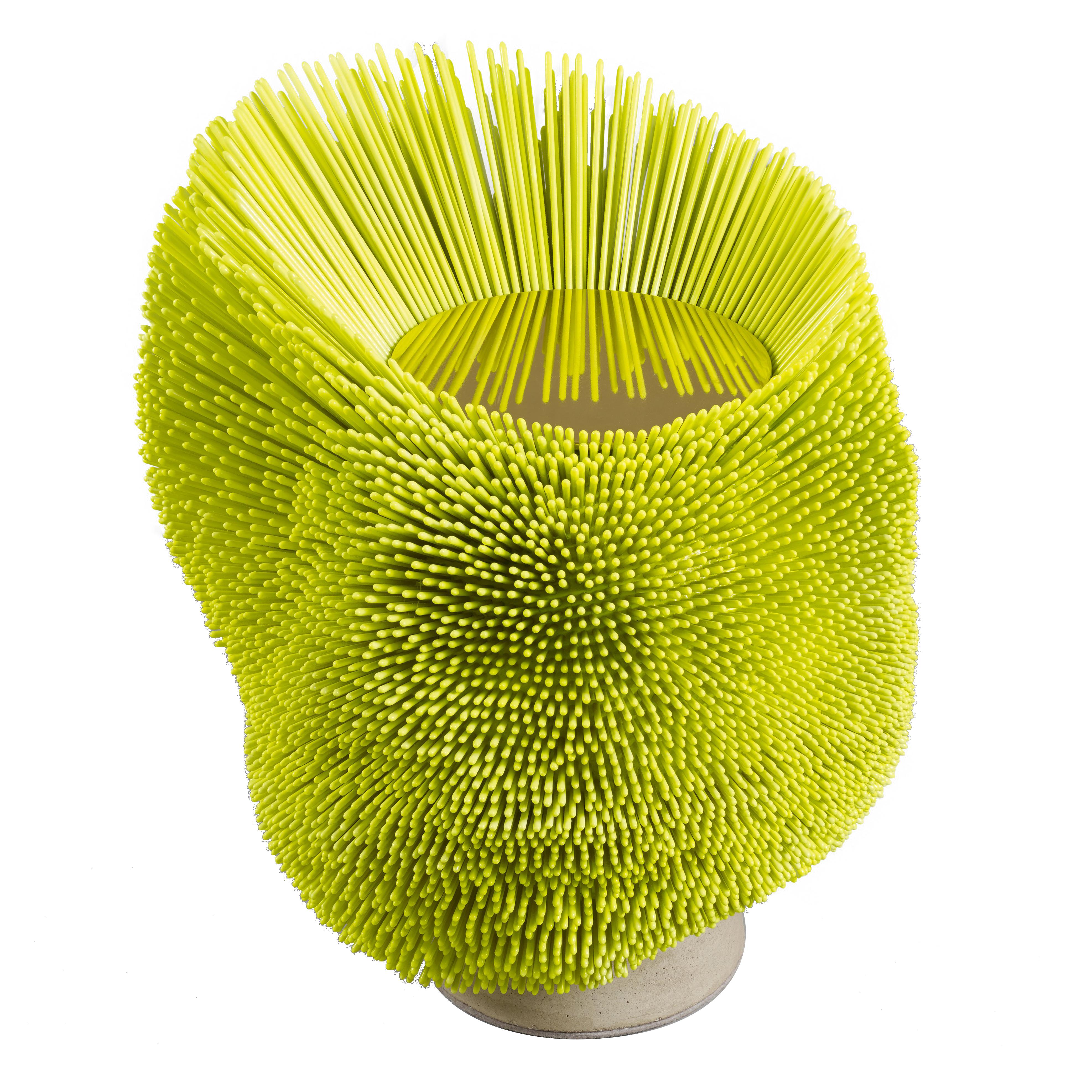Bright Yellow 'Sea Anemone' Side Table by Pia Maria Raeder  