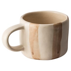Handmade Brown Lines Organic Chunky Mug