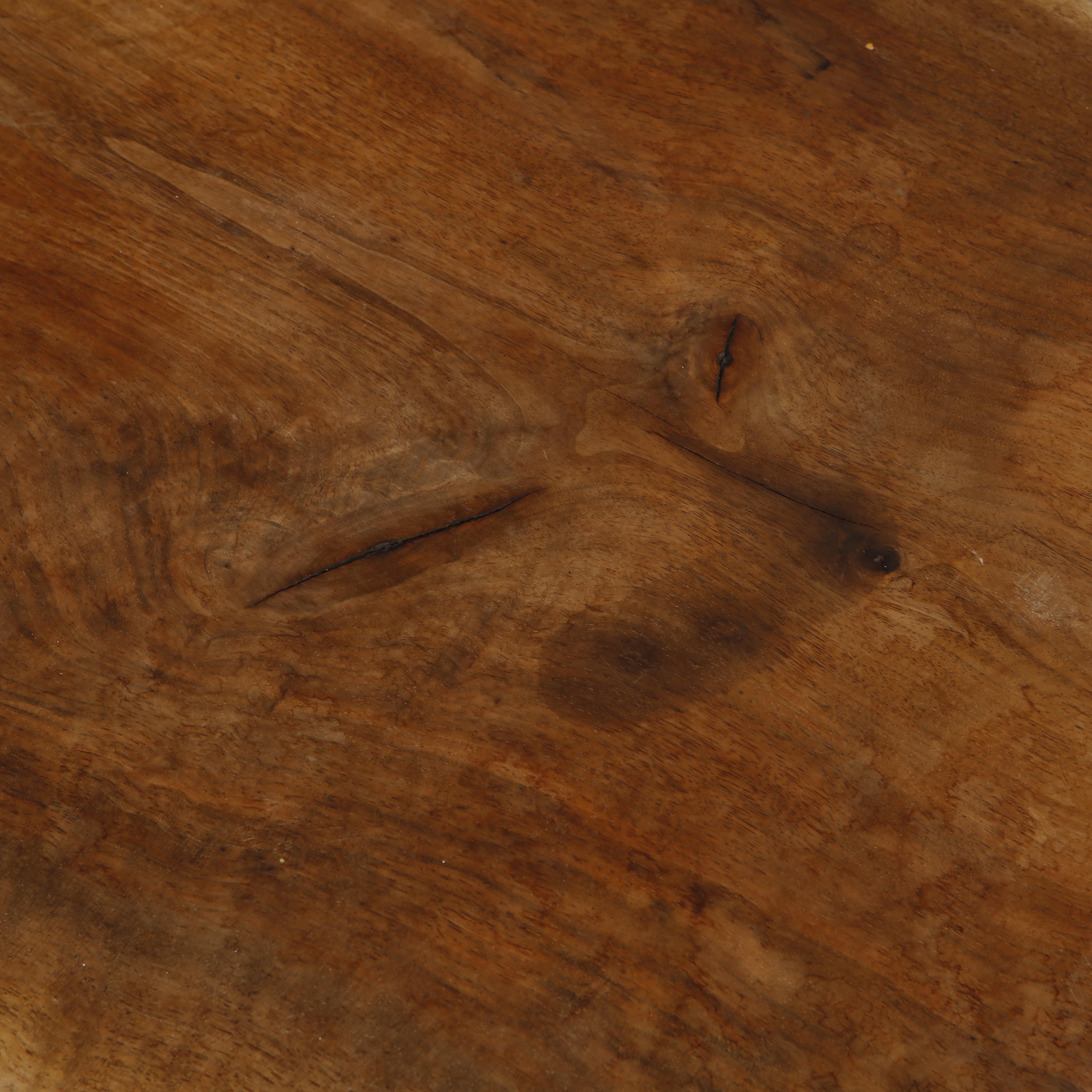 Handmade Brutalist Elm Coffee Table, 1970s For Sale 5