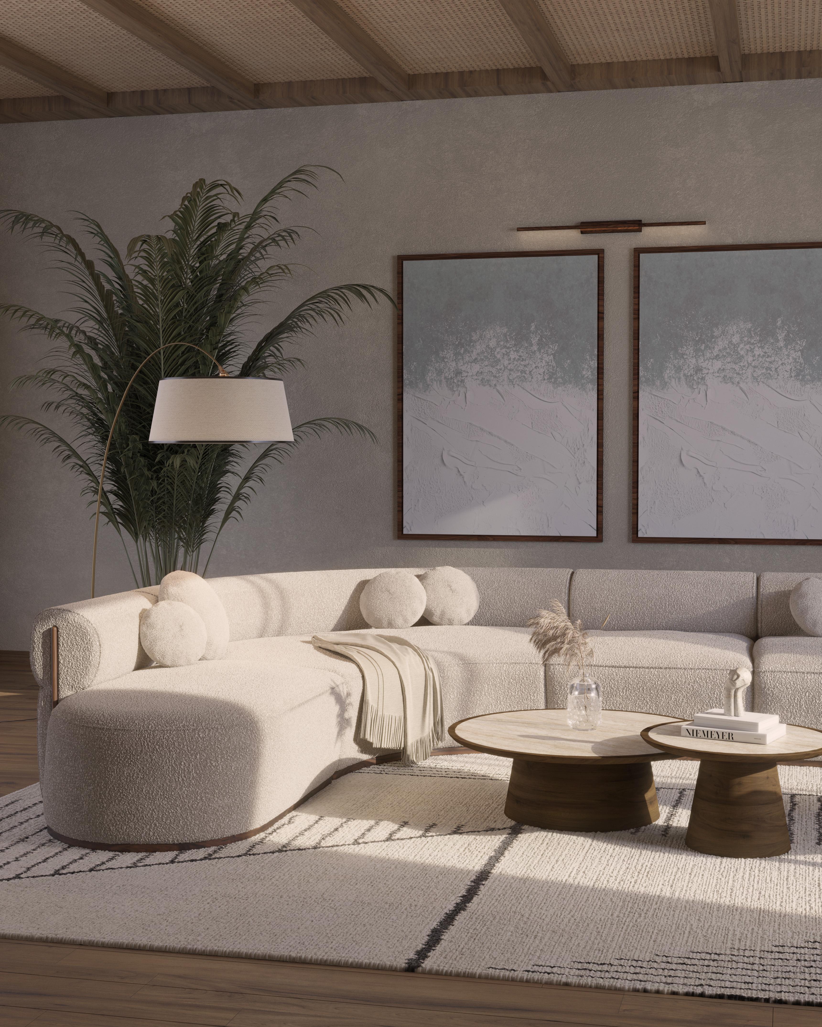 Sofá seccional Camille hecho a mano con tapicería de felpa by Nolita Harbour en venta 3