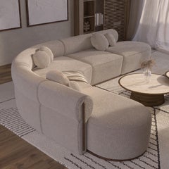 Sofá seccional Camille hecho a mano con tapicería de felpa by Nolita Harbour