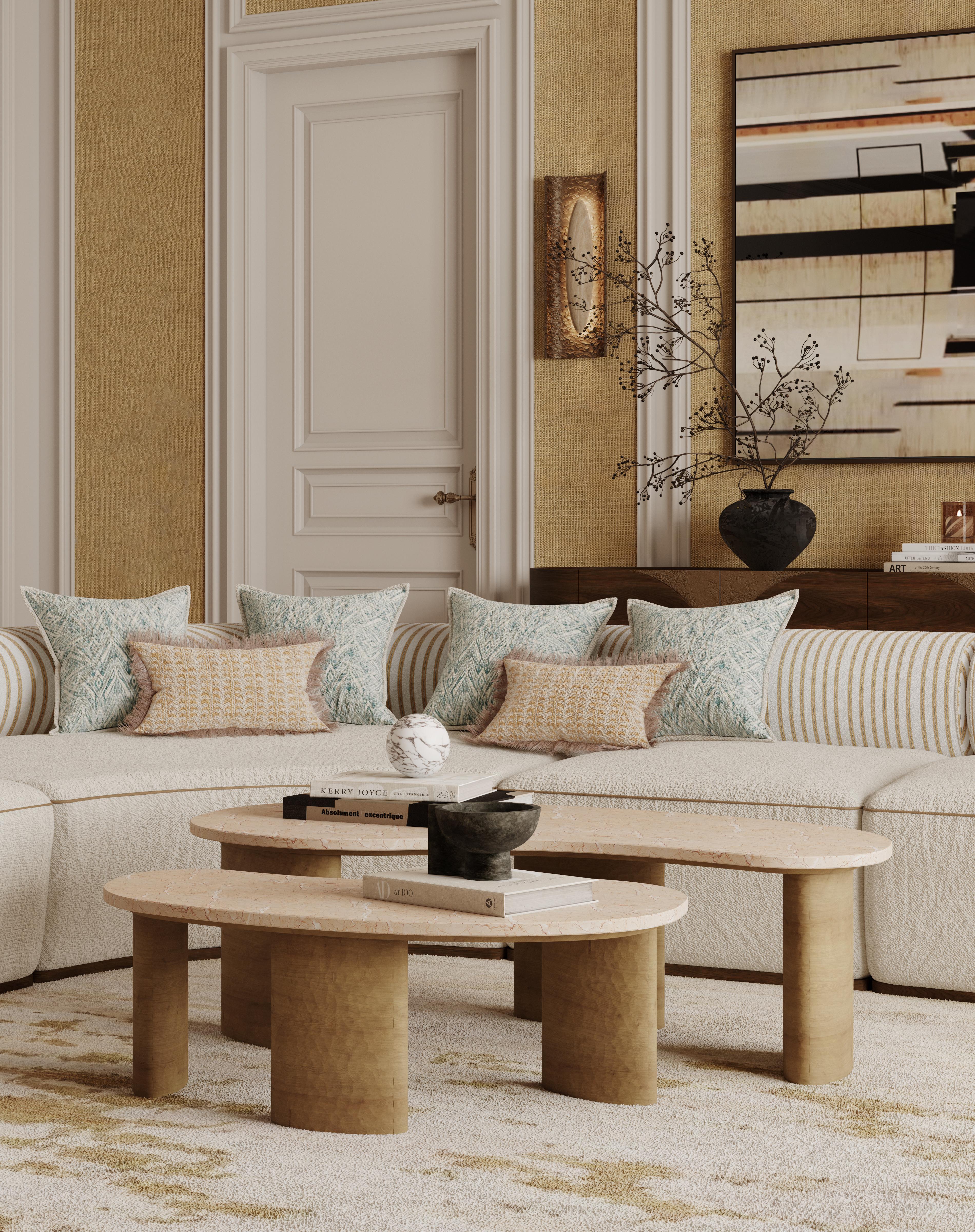Handgefertigtes Camille-Sofa in Modulform mit Plüschpolsterung von Nolita Harbour (Organische Moderne) im Angebot