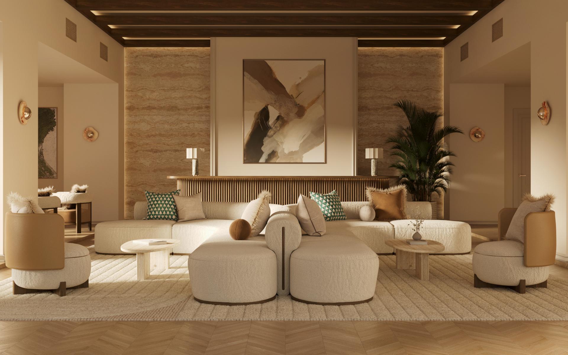 Sofá seccional Camille hecho a mano con tapicería de felpa by Nolita Harbour en venta 1