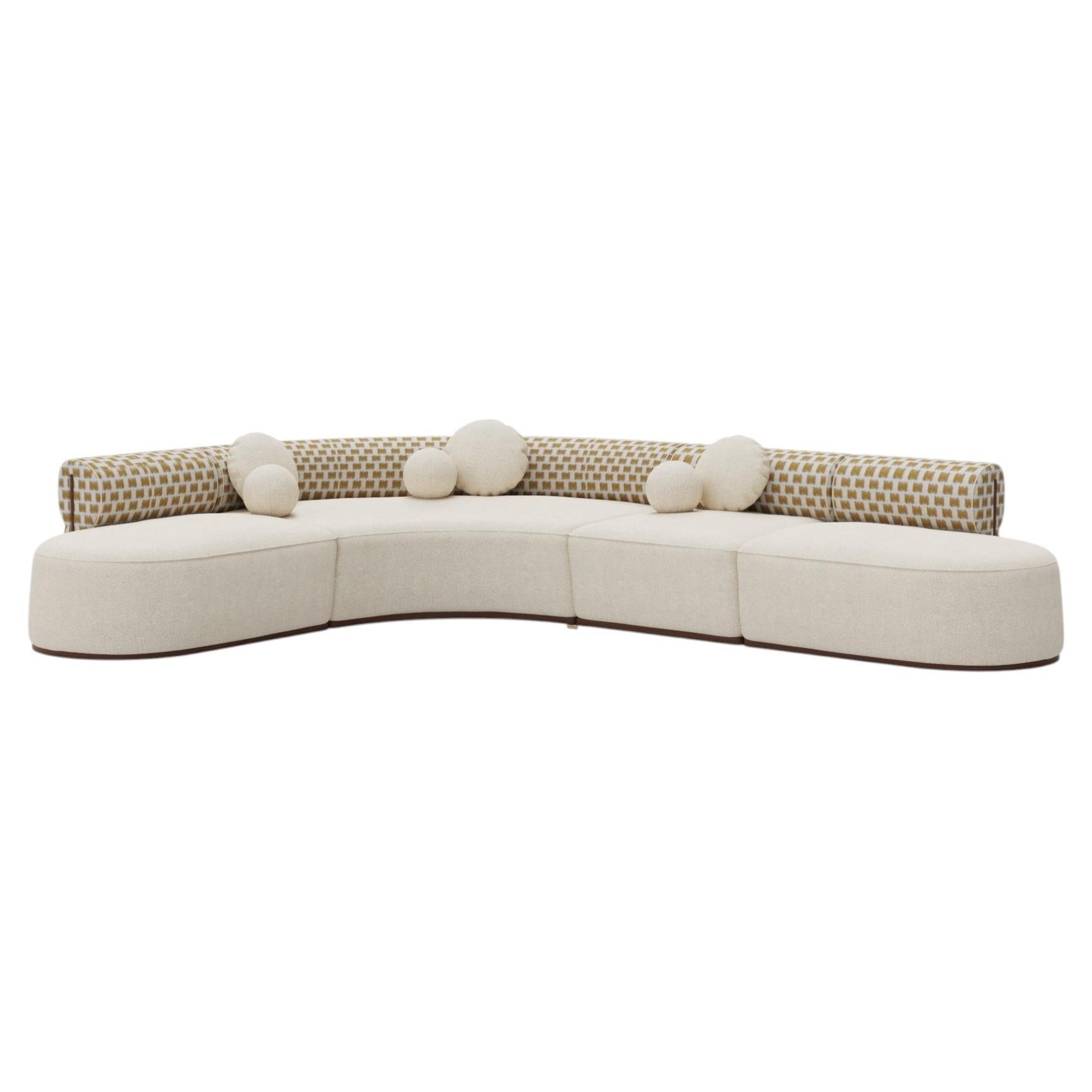 Handmade Camille Sectional Sofa in Plush Upholstery by Nolita Harbour
